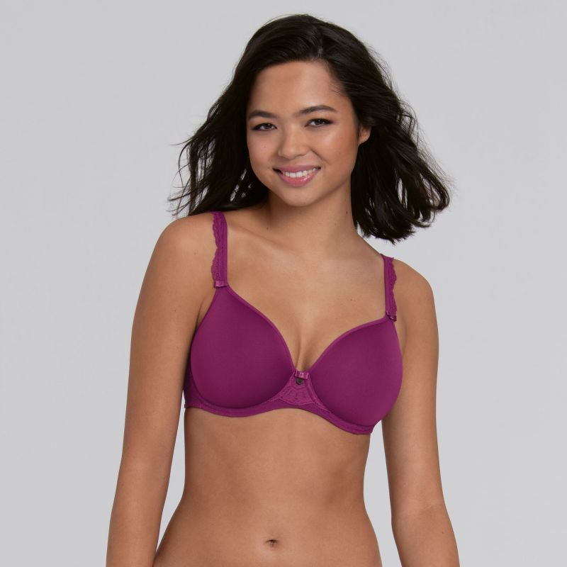 Reggiseno senza ferretto con coppe preformate ed effetto lucido